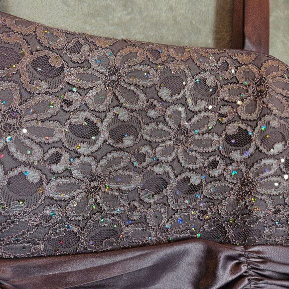 R&M Richards Elegant Lavender Lace Jacket Tiered Dress 18W formal party glitz - Picture 7 of 16